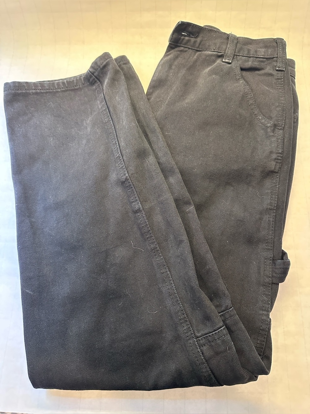 J Galt Brandy Melville Black Agatha Wide Leg Carpenter Jeans Utility High Rise